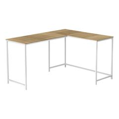 Computer Desk, Home Office, Corner, 58L, L Shape, Work, Laptop, Natural Laminate