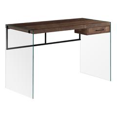 Computer Desk, Home Office, Laptop, Storage Drawers, 48L, Work, Brown Laminate
