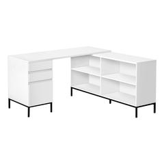 Computer Desk, Home Office, Corner, Storage Drawers, 60L, L Shape, Work