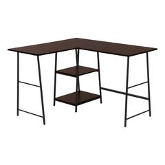 Computer Desk, Home Office, Corner, Storage Shelves, 48L, L Shape, Work