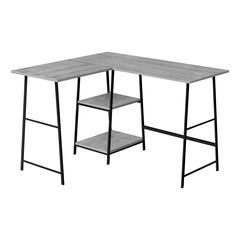 Computer Desk, Home Office, Corner, Storage Shelves, 48L, L Shape, Work