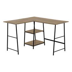 Computer Desk, Home Office, Corner, Storage Shelves, 48L, L Shape, Work
