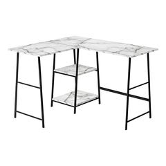 Computer Desk, Home Office, Corner, Storage Shelves, 48L, L Shape, Work