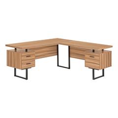 Computer Desk, Home Office, Corner, Left, Right Set-up, Storage Drawers, 70L