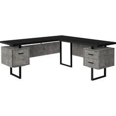 Computer Desk, Home Office, Corner, Left, Right Set-up, Storage Drawers, 70L, L