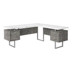 Computer Desk, Home Office, Corner, Left, Right Set-up, Storage Drawers, 70L, L