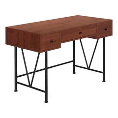 Computer Desk, Home Office, Laptop, Storage Drawers, 48L, Work, Brown Laminate
