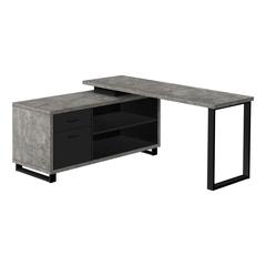 Computer Desk, Home Office, Corner, Storage Drawers, 72L, L Shape, Work