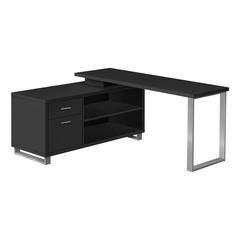 Computer Desk, Home Office, Corner, Storage Drawers, 72L, L Shape, Work