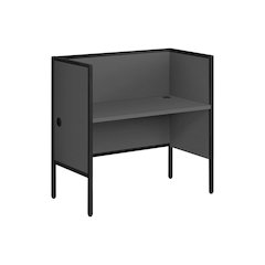 Contemporary Office Cubicle in Grey,Black color