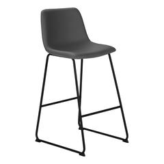 Office Chair, Bar Height, Standing, Computer Desk, Work, Grey Leather Look