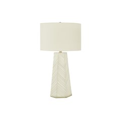 ="Lighting, 29""H, Table Lamp, White Ceramic, Ivory / Cream Shade, Contemporary