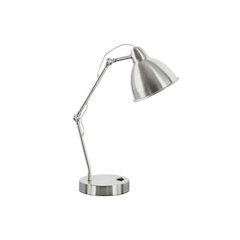 Lighting, 17H, Table Lamp, Usb Port Included, Nickel