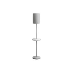 62"H, Floor Lamp, Grey Metal, White Marble, Contemporary, Modern