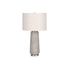 Lighting, 29"H, Table Lamp, Grey Resin, Ivory / Cream Shade, Modern