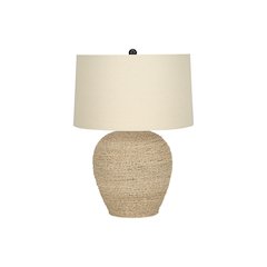 Lighting, 25"H, Table Lamp, Rattan, Beige Shade, Transitional