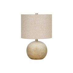 Lighting, 20"H, Table Lamp, Beige Concrete, Beige Shade, Contemporary