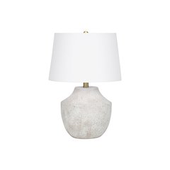 Lighting, 20"H, Table Lamp, Cream Concrete, Ivory / Cream Shade, Modern
