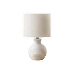 Lighting, 16"H, Table Lamp, White Resin, Ivory / Cream Shade, Contemporary
