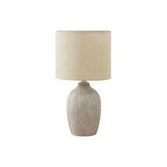 Lighting, Table Lamp, 18"H, Beige Ceramic, Beige Shade, Contemporary