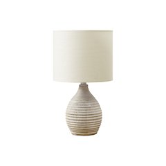 17"H, Table Lamp, Ivory Resin, Ivory / Cream Shade, Contemporary, Modern