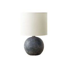 Lighting, Table Lamp, 16"H, Grey Concrete, Ivory / Cream Shade