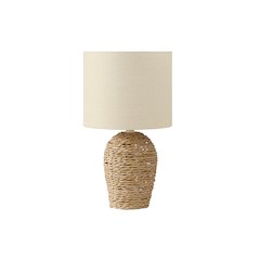 Lighting, 17"H, Table Lamp, Natural Rattan, Beige Shade, Transitional