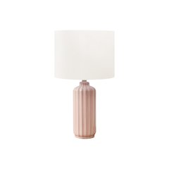 23"H, Table Lamp, Pink Ceramic, Ivory / Cream Shade, Contemporary, Modern
