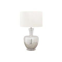 26"H, Table Lamp, Silver Glass, Ivory / Cream Shade, Contemporary, Modern