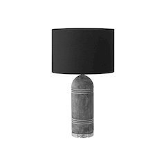 Lighting, 28"H, Table Lamp, Grey Resin, Black Shade, Contemporary, Modern