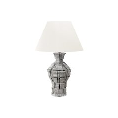 28"H, Table Lamp, Grey Resin, Ivory / Cream Shade, Contemporary, Modern