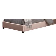 Karley Twin Upholstered Footboard and Side Rails, Pink Faux Leather