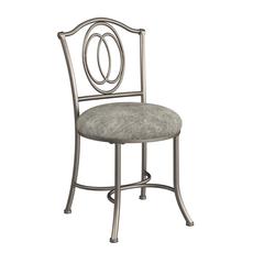 Emerson Metal Vanity Stool, Pewter