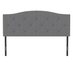 Provence Upholstered Arch Adjustable Tufted Full/Queen Headboard, Glacier Gray