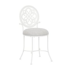 Marsala Metal Vanity Stool, Off White