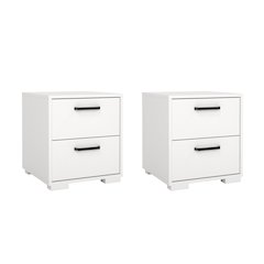 Sofia 2 Drawer Nightstand - Set of 2, White
