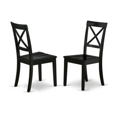 Dining Chair Black, BOC-BLK-W (set of 2)