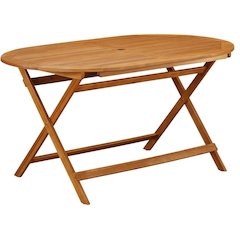 Wooden Patio Set Oil-Finished Dining Table and 4 Outdoor Chairs