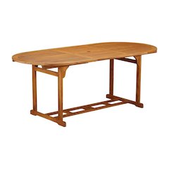 7-Piece Outdoor Patio Dining Set Nature-Tone Oil Finish Durable Wood Seating