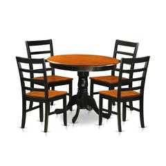 Dining  furniture  set  -  5  Pcs  with  4  Wooden  Chairs  in  Black
