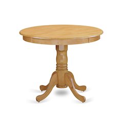 Antique Table 36" Round with Oak Finish