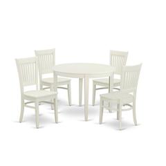 Dining Table- Dining Chairs, BOVA5-LWH-W