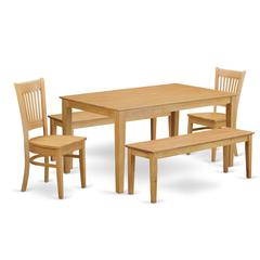 5  PcTable  set  -  Table  and  2  dinette  Chairs  together  with  2  benches