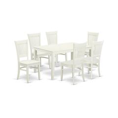 Dining Table- Dining Chairs, CAVA7-LWH-W