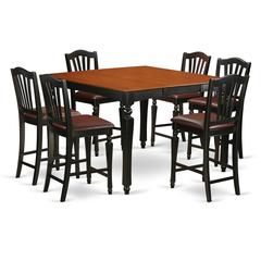 7  Pc  counter  height  set-  Square  Counter  height  Table  and  6  Kitchen  counter  Chairs