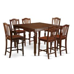 7  PC  counter  height  Dining  set-  Square  pub  Table  and  6  counter  height  Chairs