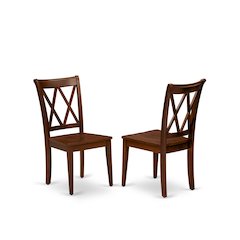 CLC-ESP-W Clarksville Double X-back chairs in Espresso finish