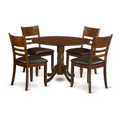 5  Pc  Dinette  Table  with  2drop-leaf  and  4  Leather  Kitchen  Chairs