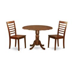 3  PC  small  Kitchen  Table  and  Chairs  set-drop  leaf  Table  and  2  Kitchen  Chairs  in