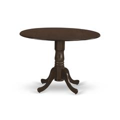Dublin  Round  Table  with  two  9"  Drop  Leaves  in  Saddle  Brown  Finish